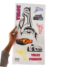 Happy And Furious Cars Boy's Bedroom Decoration Sticker - 彩色 - 查看 7