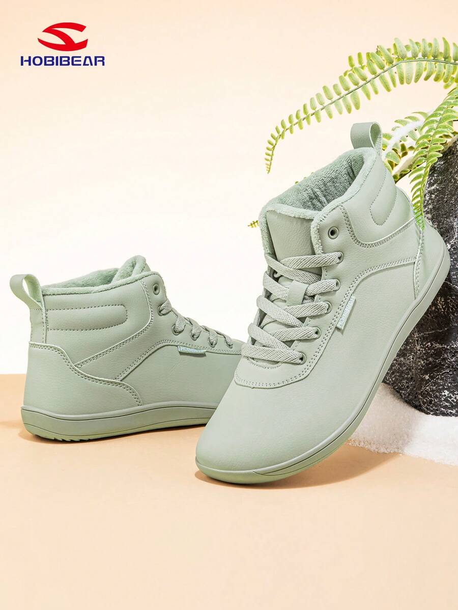 HOBIBEAR Women's Fashion Snow Boots, Thermal Lined Mid-Cut Minimalist Outdoor Sports Boots For Winter - Green - View 1