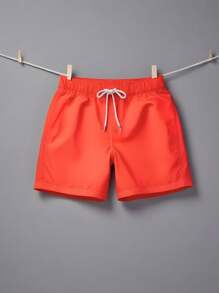 Bermuda Mauricinho Children's Beach Shorts Basketball Model - 紅色 - 查看 2