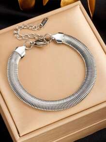 [项链+手链]经典简约设计 5 毫米不锈钢项链和手链金色银色可选链条颈链适合女性日常佩戴 - Jewelry - 查看 5
