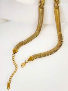 [项链+手链]经典简约设计 5 毫米不锈钢项链和手链金色银色可选链条颈链适合女性日常佩戴 - Jewelry - 查看 9