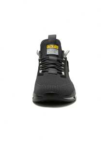 baasploa 男士休闲运动鞋，轻便网面时尚跑步鞋，防滑减震男士步行鞋，增高鞋，品牌鞋，户外运动鞋 - 深灰色 - 查看 5