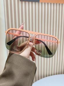 1 副男士时尚半框眼镜 - 简约、舒适、时尚休闲街头眼镜，打造街头风格，适合搭配毛衣夹克、运动衫、连帽衫、皮裤和工装裤 - A - 查看 6