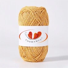 1pc 100g Silver Thread Hollow  Yarn For DIY Hand-Knitting Bags, Hats, Textile Crafts, Shiny Linen Thread - Multicolor - View 17