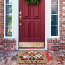 1 Peça Tapete De Porta Com Tema De Natal, Antiderrapante, Lavável, Tapete De Porta De Inverno Para Decoração De Entrada Interna E Externa