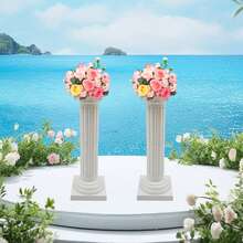 Wedding Roman Column, Wedding Landscaping Roman Pillar, Event Decorative Column Party Favors Room Decor Bride - White - View 5