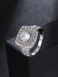 1 件时尚创意迷人闪亮小设计波西米亚风格婚礼订婚戒指，适合日常佩戴 - 銀色 - 查看 4