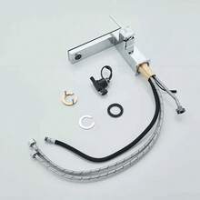 Galvanized Wash Basin Faucet, Wash Basin Faucet With LED Digital Display, Modern Wash Basin Faucet For The Bathroom - Silver - View 8