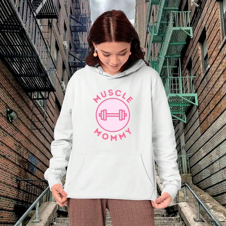 Women's Kangaroo Sweatshirt Soft Cotton Gym Training Fashion Gringa - trắng - Xem 1
