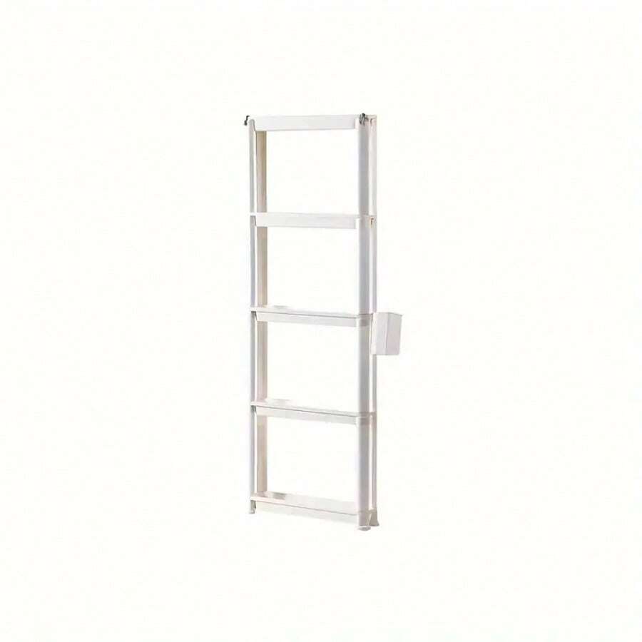 MultiLayer Storage Cart With Hanging Baskets And Wheels Slim Design