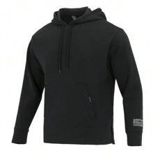 Under Armour UNDERARMOUR 男女通用黑色圆领羊毛运动衫，适合运动情侣，秋季 - 黑色 - 查看 1