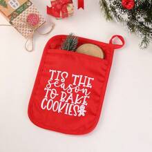 Găng tay lò nướng Giáng sinh có thể giặt bằng tay chịu nhiệt, lót nồi Giáng sinh, đồ trang trí Giáng sinh để nướng bằng thiết kế dệt - Phụ kiện nhà bếp lễ hội với cụm từ lễ hội, quà tặng Giáng sinh lý tưởng Đồ trang trí Giáng sinh Đồ trang trí Giáng sinh Quà tặng Giáng sinh Đồ dùng tiệc Giáng sinh - Đỏ - Xem 9