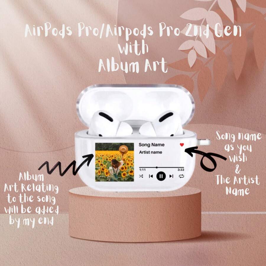 Custom Music Plaque AirPods Case Album Cover Compatible With Airpods 1