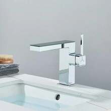 Galvanized Wash Basin Faucet, Wash Basin Faucet With LED Digital Display, Modern Wash Basin Faucet For The Bathroom - Silver - View 1