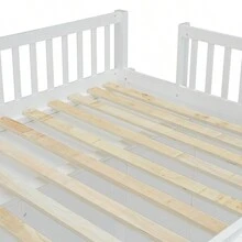 Full Size House Loft Bed With Ladder And Wardrobe-White - 白色+實木+全如圖 - 查看 8