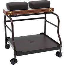 HOHOBLA LOYALHEARTDY-BTG 足浴推车，便携式推车脚踏美容院推车带轮子，美甲足浴美容师推车带大容量储物空间，落地式家具按摩床沙龙用品[送给家人和朋友的最佳礼物]户外装饰 - 咖啡棕 - 查看 4