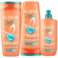 Elseve Dream Long Curls Shampoo Conditioner + Styling Cream Kit - trái cam - Xem 1