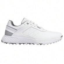 Fashionable Outdoor Sports Men's Golf Shoes With Nail Free Straps And Waterproof Men's Sports Golf Specific Sports Shoes - 白色 - 查看 3