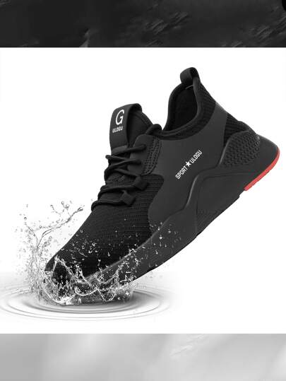 Alpargatas negras,Zapatos de running transpirables de malla para hombre,alpargatas plataforma,tenis hombres,tenis hombre casual,Tenis,Transpirables,Moda,Tenis para caballeros,Zapato transpirable para hombre, material de alta gama, resistente a la perforación y al agua, perfil atmosférico,