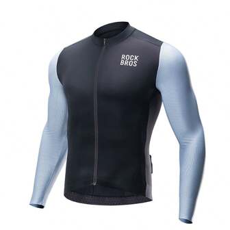 ROCKBROS 1pc Men's Long-Sleeved Cycling Suit - Comfortable Lightweight Breathable Sportswear For Mountain/Road Bike Outdoor Autumn