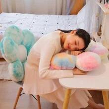 1 件彩色 6 瓣花形抱枕靠垫，可爱花卉家居装饰靠垫，适合沙发、靠窗座位 - 彩色 - 查看 5