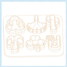 Geometric Hollow Earring DIY Mold, Soft Clay Earring Mold, Personalized Earring Gift