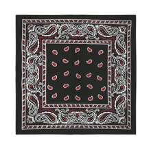 JORDEFANO Pack Of 20 Men's Pocket Square Soft Handkerchiefs 100% Pure Cotton - Black and Red - View 2