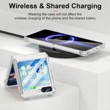 Funda de teléfono compatible con Samsung Galaxy Z Flip4/5/6, funda de teléfono Z Flip 4/5/6 transparente ultrafina a prueba de golpes con bisagra de TPU suave, funda protectora para Flip 4/5/6 - transparente - Ver 5