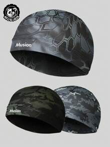 Musion 1/3PCS Head Cover Helmet Inner Cap Absorb Sweat Super Cool Under Skull Cap For Sports Helmet - Multicolor - View 2