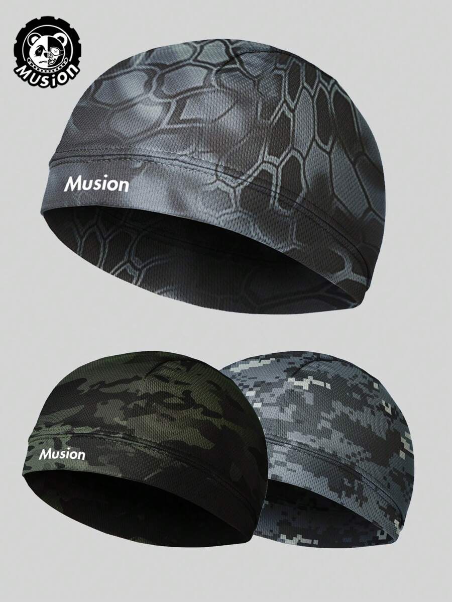 Musion 1/3PCS Head Cover Helmet Inner Cap Absorb Sweat Super Cool Under Skull Cap For Sports Helmet