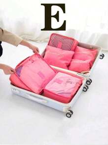 6pcs Set Portable Travel Organizer Bag, Waterproof Makeup Pouch, Multi-Function Sanitary Napkin Holder, Modern Minimalist Storage Bag, Foldable Separate Layer Handbag, Shoe Organizer Bag, Casual Breathable Shoulder Bag, Cube Data Bag, Simplistic Solid Color Briefcase, Mesh Ventilate Yoga Bag, Large Capacity Sports Bag, Packing Cubes, Luggage Bags, Space Saving, Classify & Organize, Suitable For Cosmetics & Toiletries,Boho Vibes
