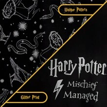 Harry Potter Short Pyjama Set 2 Piece Breathable Nightwear Loungewear - Black - View 5