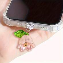 1pc Thời Trang Ngọt Ngào Ngọc Trai Lily Điện Thoại Cổng Sạc Bụi Cắm Bùa, Phụ Kiện Trang Trí Tương Thích Với Iphone/Type-C, Giắc Cắm Tai Nghe, Trang Trí Và Bảo Vệ Điện Thoại Thông Minh Tự Làm - Hồng - Xem 7