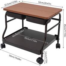 HOHOBLA LOYALHEARTDY-BTG 足浴推车，便携式推车脚踏美容院推车带轮子，美甲足浴美容师推车带大容量储物空间，落地式家具按摩床沙龙用品[送给家人和朋友的最佳礼物]户外装饰 - 咖啡棕 - 查看 3