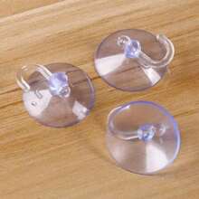 10cs Transparent Sucker Hook, Powerful Sucker Bracket, Plastic Hook, Silicone Material, Easy To Install, Suitable For Kitchen, Bedroom, Bathroom, Living Room, Shop Glass, Windows, Smooth Walls. Car Glass Hook. Store And Hang Small Objects. Reusable - White - View 11