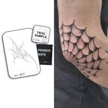 1 Kit Revolutionary Technology Tattoos, Semi-Permanent Tattoos, Spiderweb, Spider Web, Elbow, Temporary Tattoos, Long Lasting, Fake Tattoos, Water-Resistant, Authentic Tattoo Look, Plant-Based, Tattoo, SH127