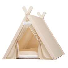 1 pièce Tente-lit de compagnie 4 saisons détachable et lavable pour chats et chiens, offrant un sommeil confortable