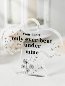 1pc Clear Acrylic Angel Figurine, Sympathy Gift In Memory Of Loved Ones Decor - Multicolor - View 1