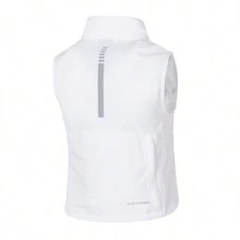 Under Armour 女式棉质背心运动服，白色训练健身立领夹克 1378502-100