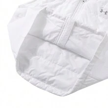 Under Armour 女式棉质背心运动服，白色训练健身立领夹克 1378502-100