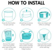 Bady Diaper Refill Bags For Dekor ClASSIC Diaper Garbage Bags For 16L Trash Bucket Replacement Liners - Light Blue - View 5