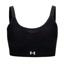 Under Armour Black Sports Bra For Women, Cycling, Fitness, Yoga Training Vest, Style No. 1373858-001