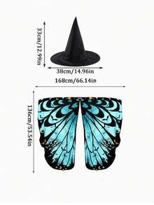 2pcs Adult Soft Fabric Polyester Butterfly Angel Fairy Show Prop Wings - Multicolor - View 4