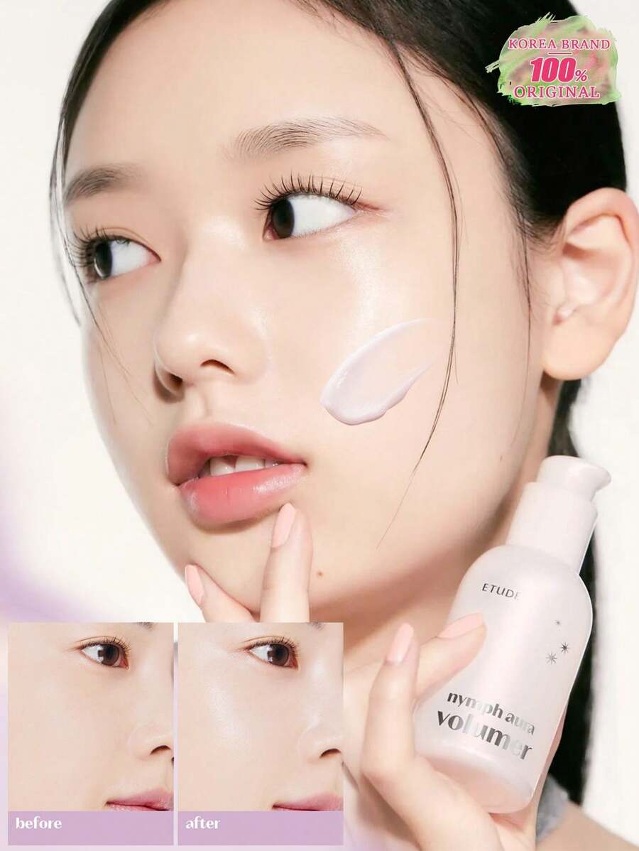ETUDE 仙女光彩滋养霜，多功能妆前乳/底霜，打造自然透亮、弹润柔滑、水润饱满的肌肤，蕴含低分子透明质酸、摩洛哥阿甘油和鳄梨油，完美妆前乳，24克/0.85盎司。韩国化妆品，礼品装。