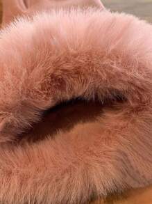 女士粉色触屏手套，防水，柔软保暖内衬，冬季户外手套万圣节 - 粉色 - 查看 4