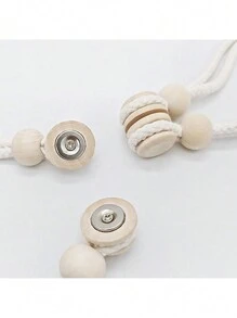 1pc/2pcs Boho Magnetic Curtain Tiebacks Elegant Curtain Accessories Decorative Tie Ropes Gifts Birthday Graduation - Beige - View 5