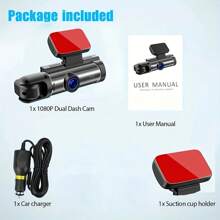 3.16英寸便携式摄像机行车记录仪 双镜头高清1080P广角夜视行车记录仪 行车记录仪 - 彩色 - 查看 4