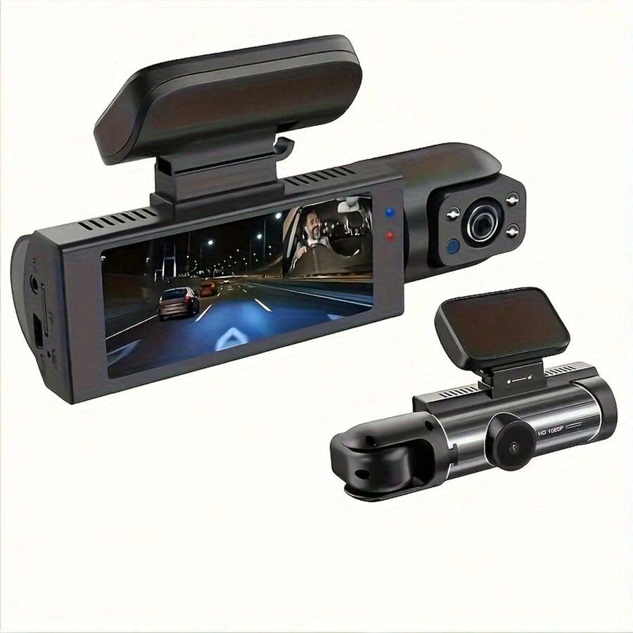3.16Inch Portable Camera Driving Recorder, Dual Lens HighDefinition