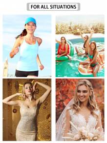 2/4/6 件可重复使用硅胶乳贴，无肩带隐形自粘式乳房花瓣，便携式礼品盒，女士内衣配件防止乳头突出