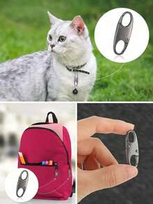 4PCS Double Small Carabiner Clips, S-Shaped Carabiner, Keychain, Small Alloy Snap Hook Zipper Clip For Fishing/Camping/Outdoor, Zipper Lock, Zipper Pull Replacement, Connectors Zipper Clips, Theft Deterrent - Multicolor - View 7